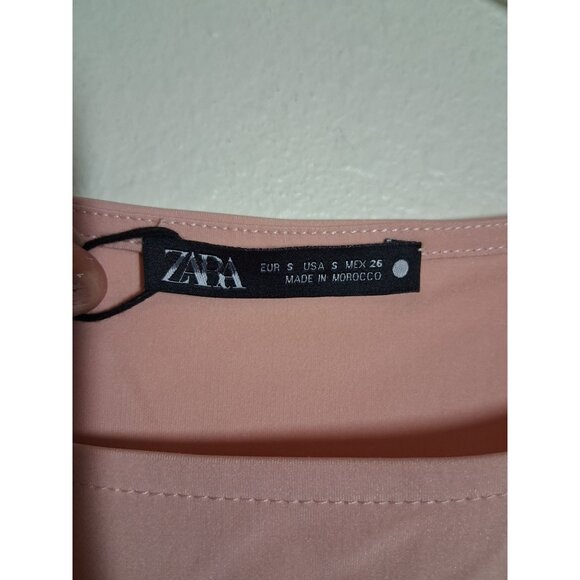 NWT Zara Blouse Boho Y2K Business Casual Office Renaissance Cosplay Pink Small - Picture 4 of 6